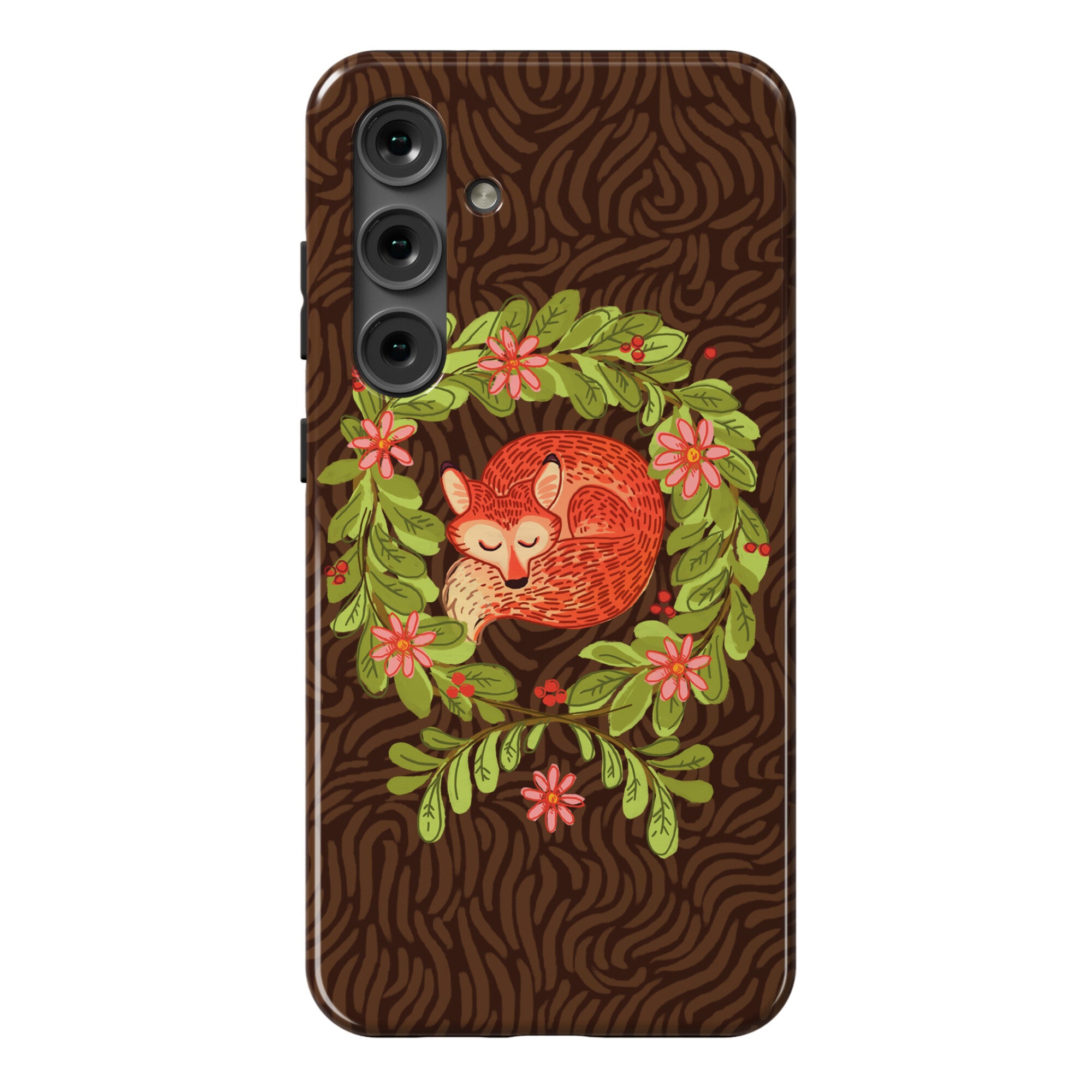 Sleeping Fox Wreath Phone Case